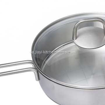 Wok SUS304 18/10 Edelstahl Wok Jy-Np